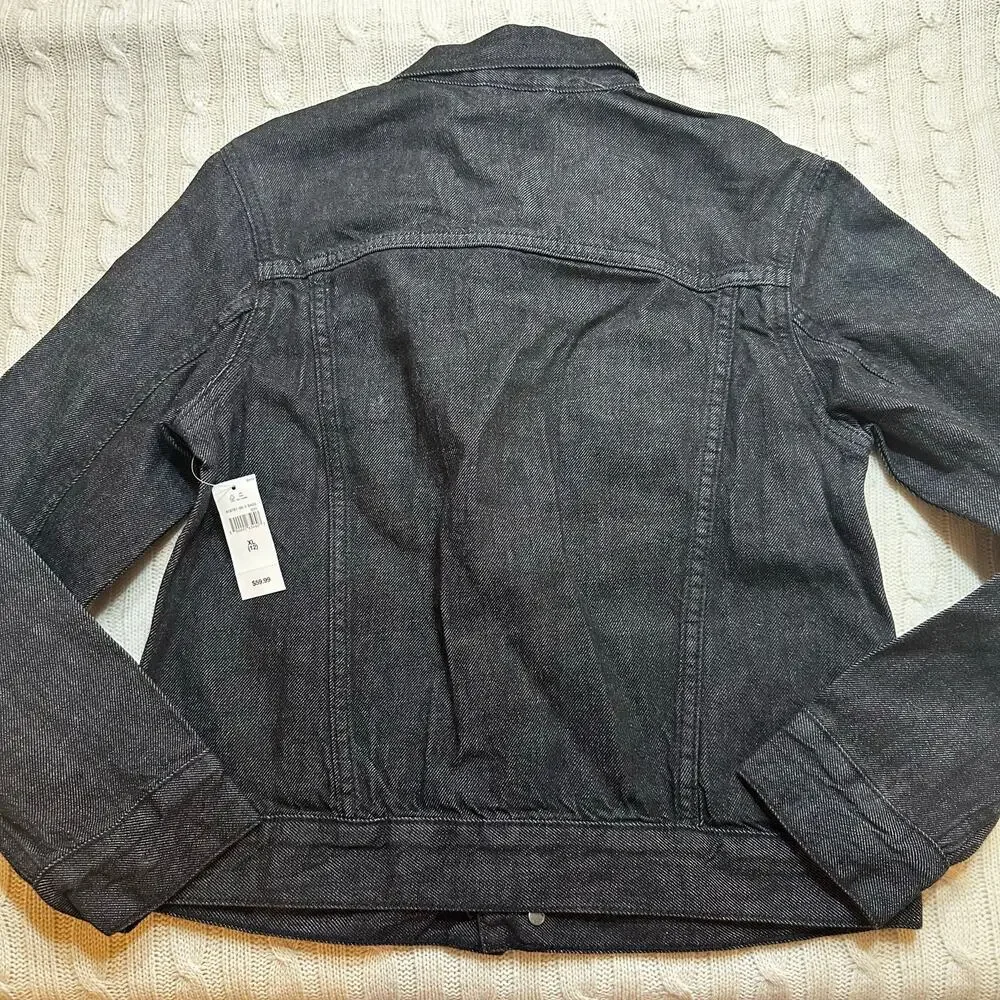 NEW Gap Gender Neutral Black Denim Jacket sz XL (12) Kids Denim Jacket